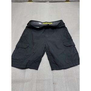 Lee Extreme Motion Mens Black Cargo Shorts Size 36 Belt Loops Tactical Utility